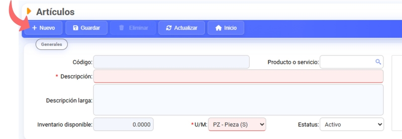 Visualización de atributos en cotización
