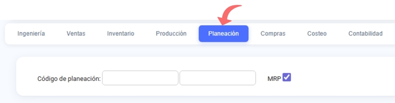 Configuración planeación