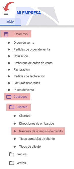 tipos contables de cliente