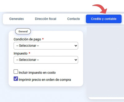 alta proveedores