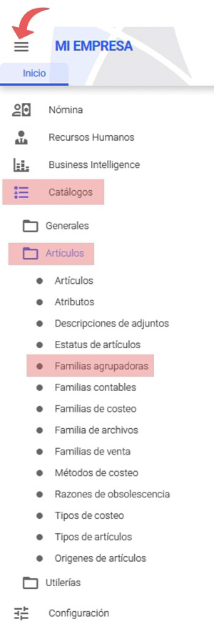 familias agrupadoras