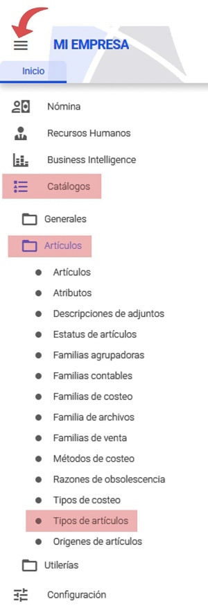 tipos de artículos