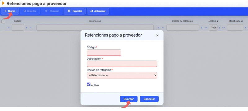 retenciones pago a proveedor