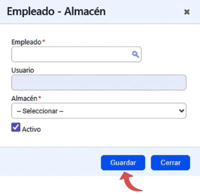 Relación empleado almacén