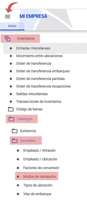 ruta modos de transporte