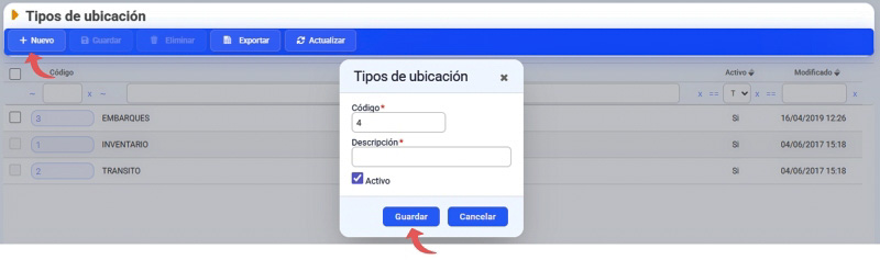 tipos de ubicación