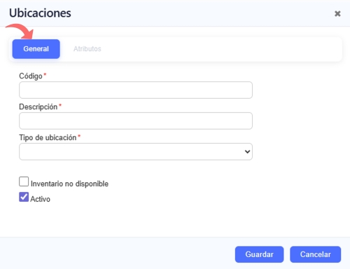 Alta de ubicación