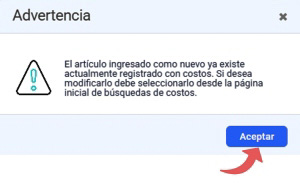 Generar costeo