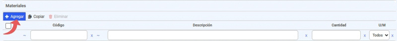 alta lista de materiales