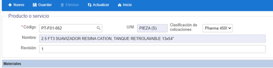 Configuración de productos y servicios