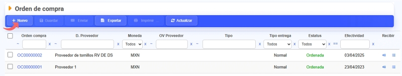 Generar orden de compra
