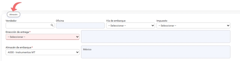Generar orden de venta
